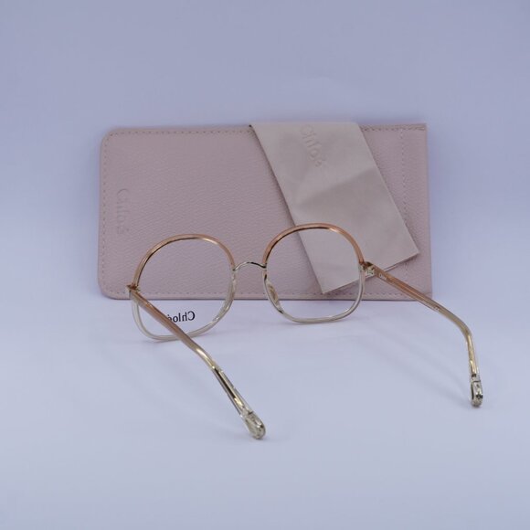 Chloe CH0032O 004 Eyeglasses Orange 55mm Round Frame - Picture 11 of 11